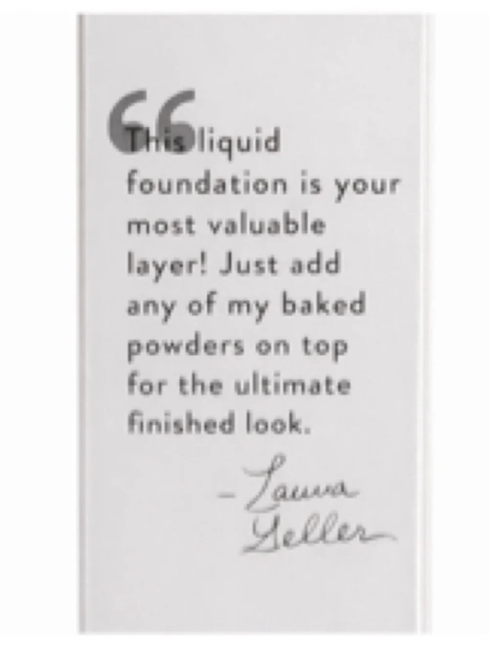 LAURA GELLER DOUBLE TAKE LIQUID FOUNDATION;—LIGHT